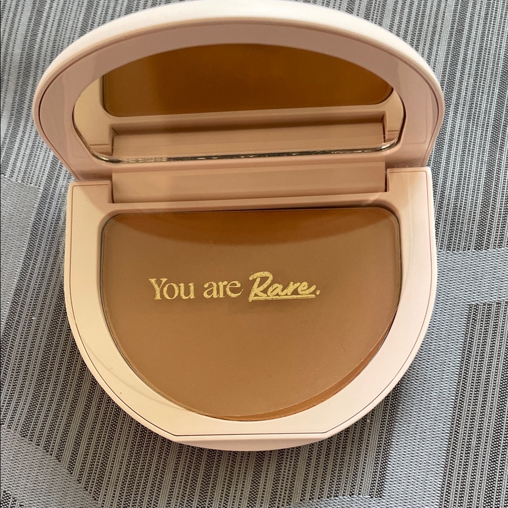 New! Rare Beauty Pressed Powder Compact in Sand - Warm Brown Tone